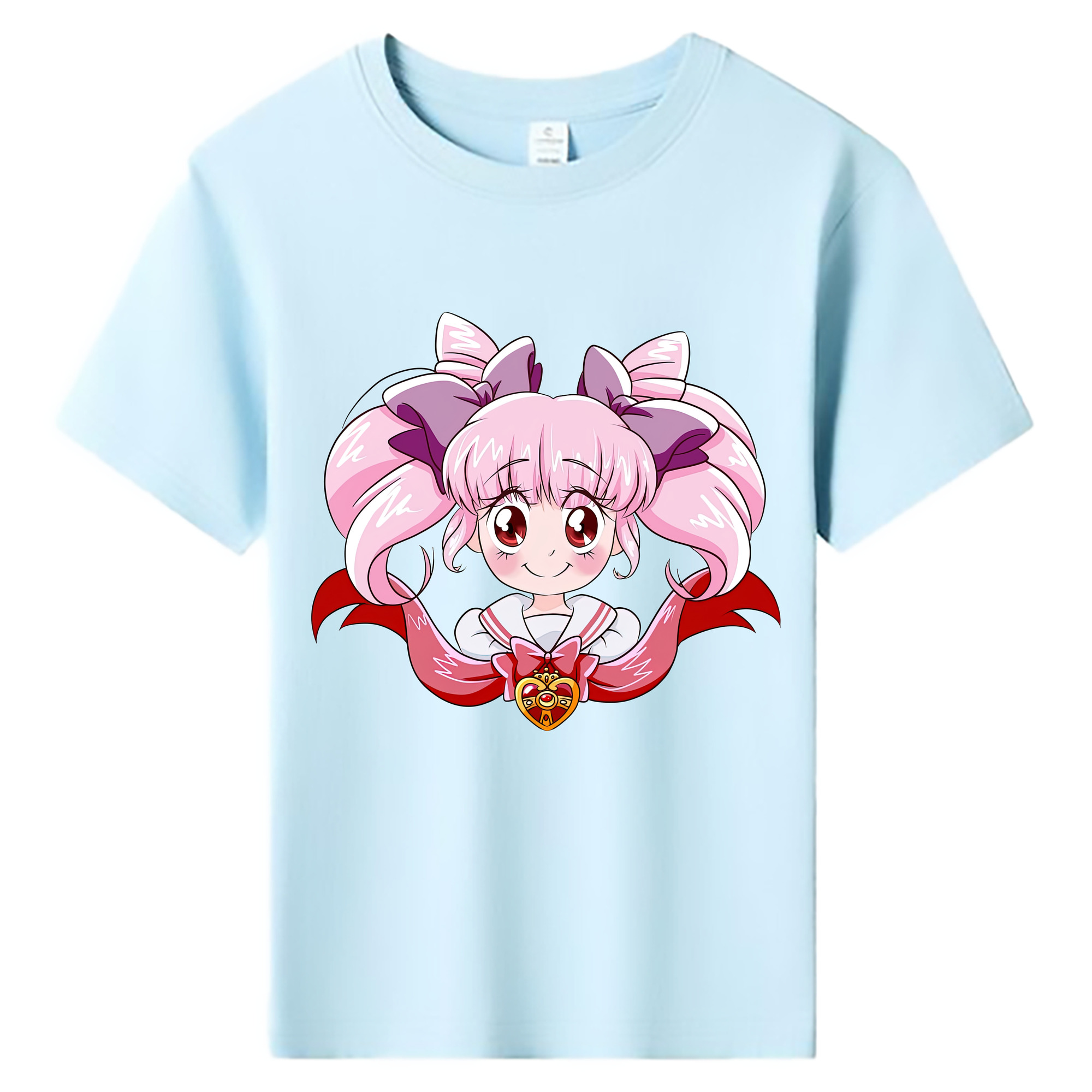 （画像用） 美少女戦士セーラームーン ちびうさ Sailor Moon Chibiusa Tsukino Usagi Small Lady Serenity 綿100％キッズTシャツ（フロントプリント）